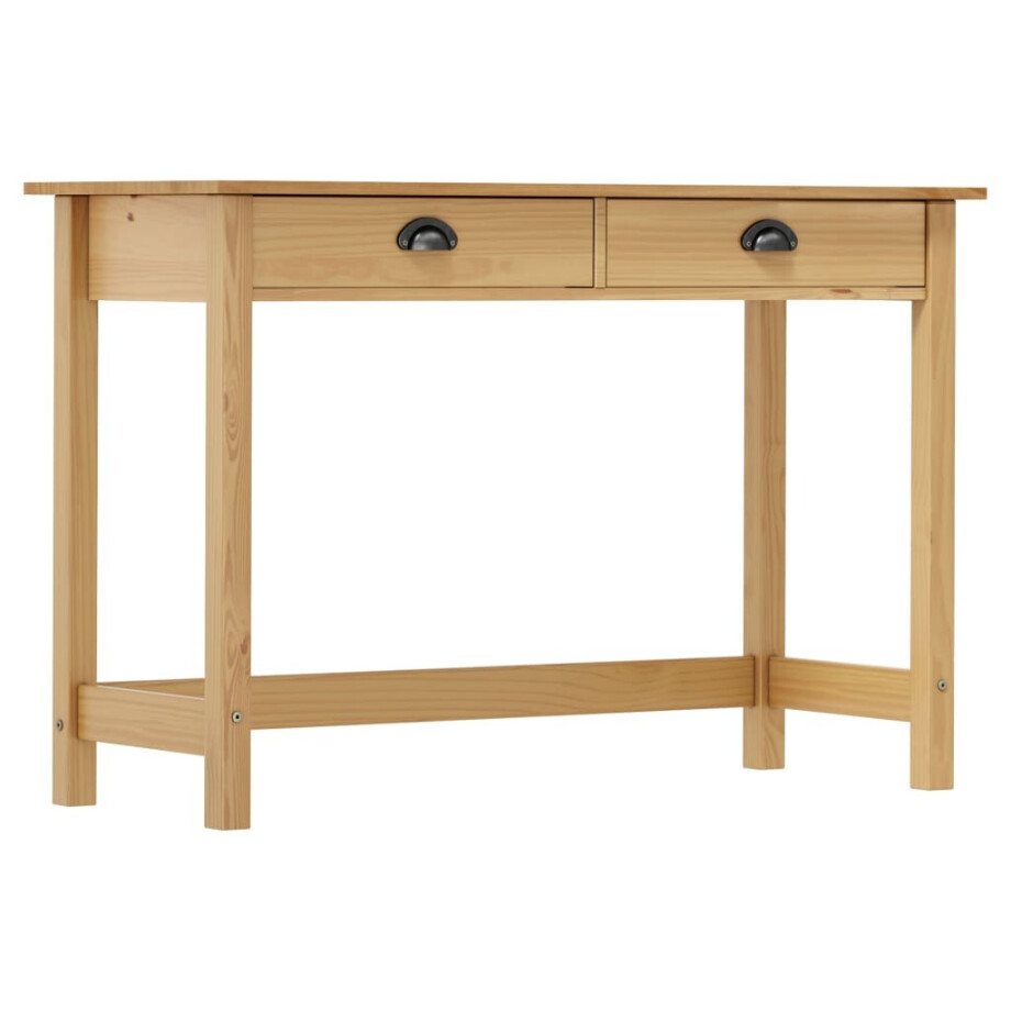 vidaXL Wandtafel Hill 2 lades 110x45x74 cm massief grenenhout vidaXL Wandtafel Hill 2 lades 110x45x74 cm massief grenenhout afbeelding 1