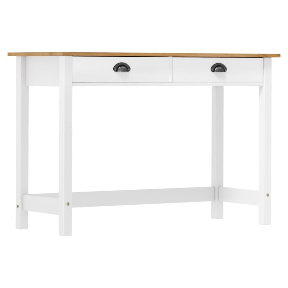 vidaXL Wandtafel Hill 2 lades 110x45x74 cm massief grenenhout vidaXL Wandtafel Hill 2 lades 110x45x74 cm massief grenenhout afbeelding 1
