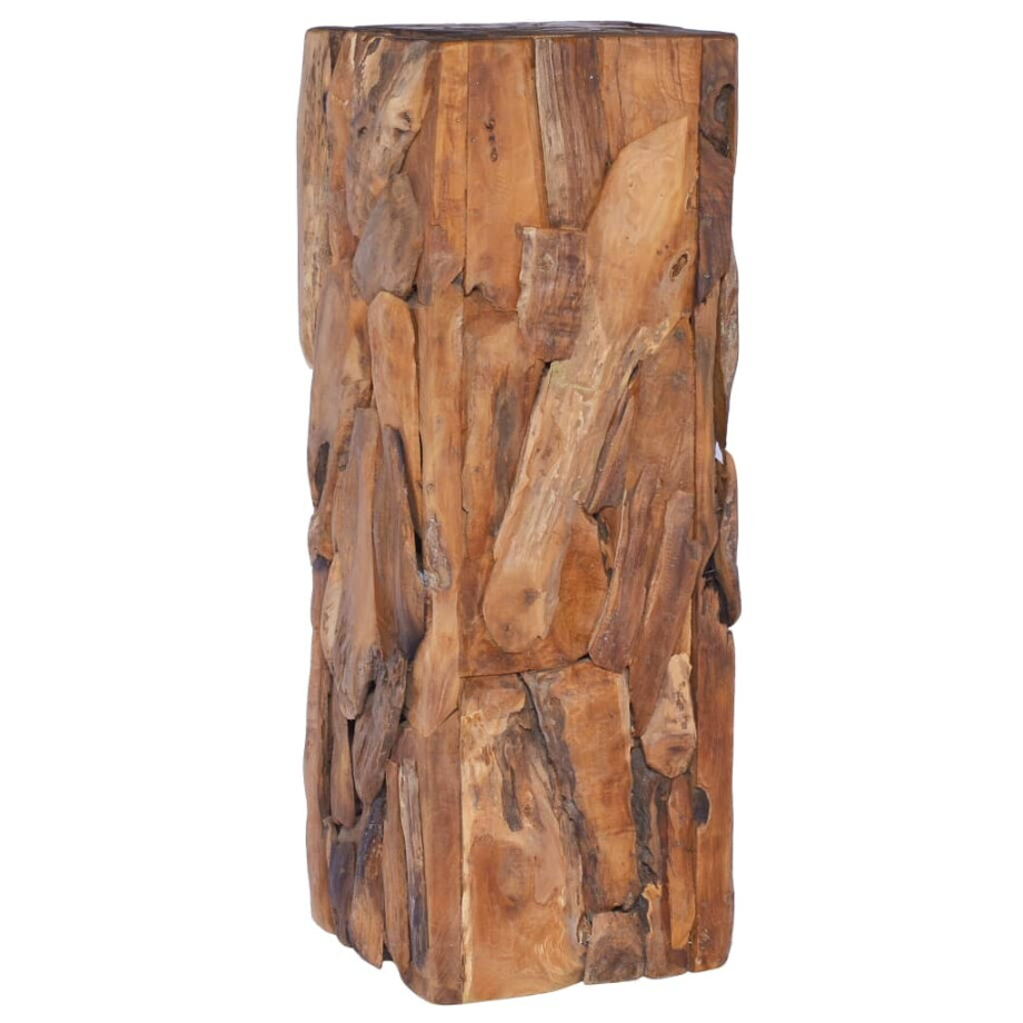vidaXL Bijzettafel 30x30x80 cm massief teakhout afbeelding 1