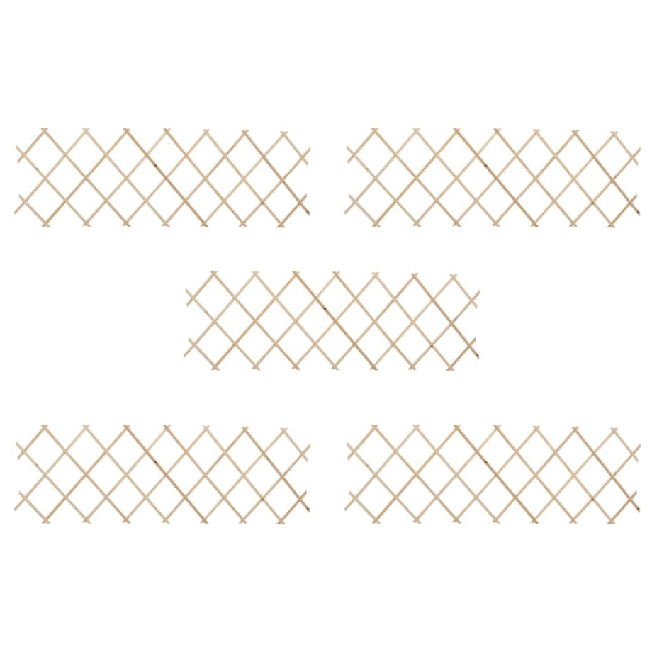 vidaXL Tuinlatwerken 5 st 180x60 cm vurenhout vidaXL Tuinlatwerken 5 st 180x60 cm vurenhout afbeelding 1