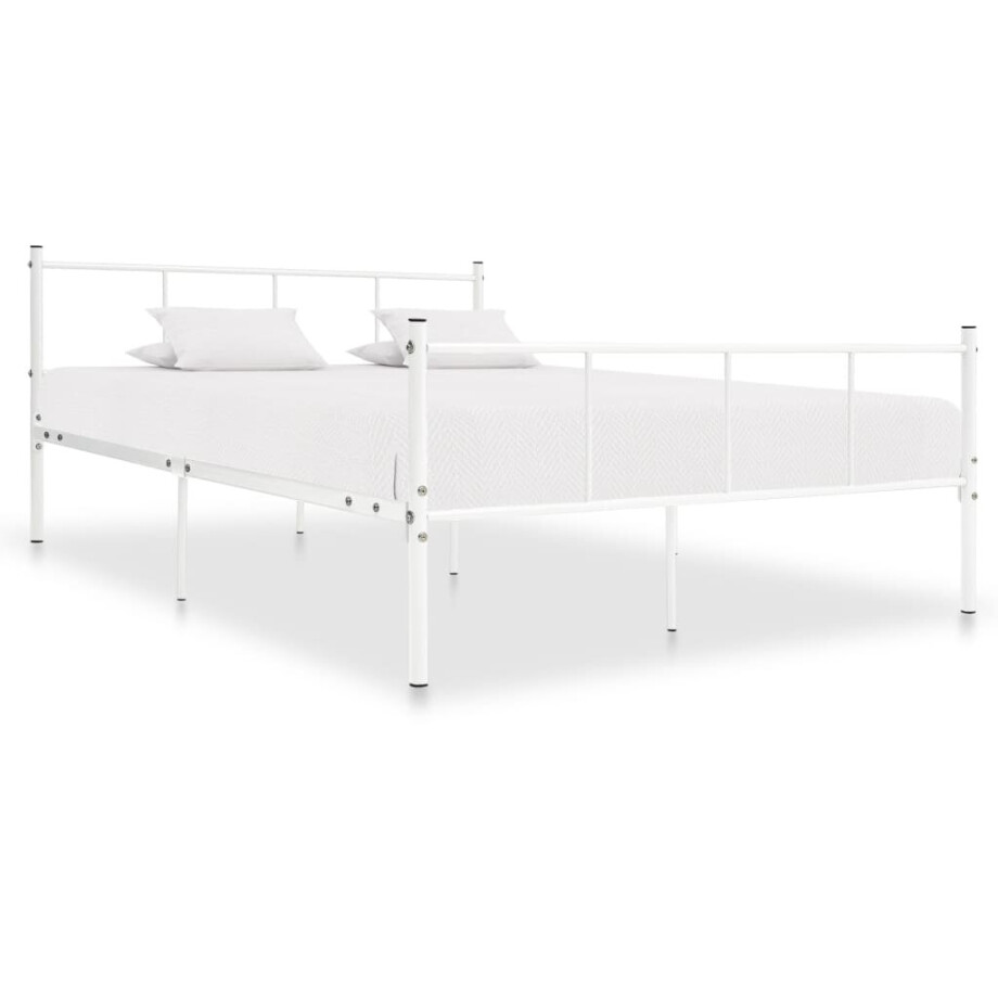 vidaXL Bedframe metaal wit 120x200 cm afbeelding 1