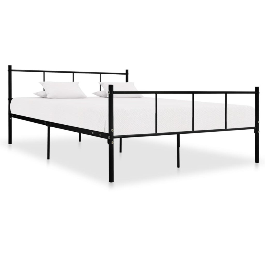 vidaXL Bedframe metaal zwart 120x200 cm afbeelding 1