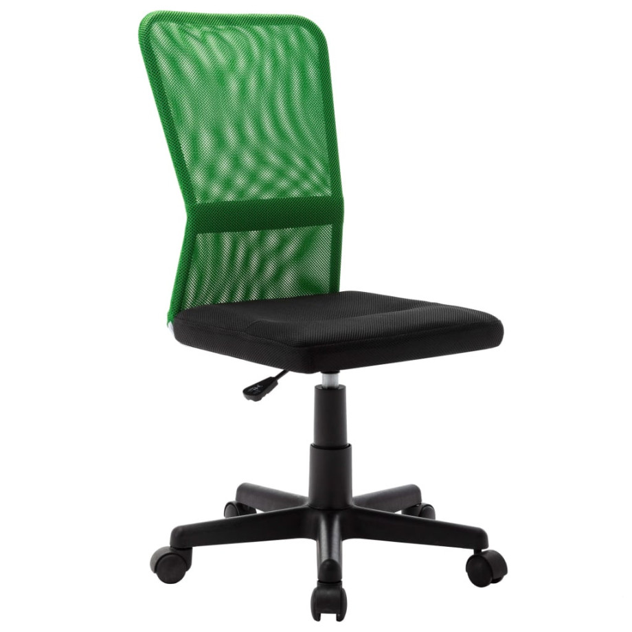 vidaXL Kantoorstoel 44x52x100 cm mesh stof zwart en groen afbeelding 1