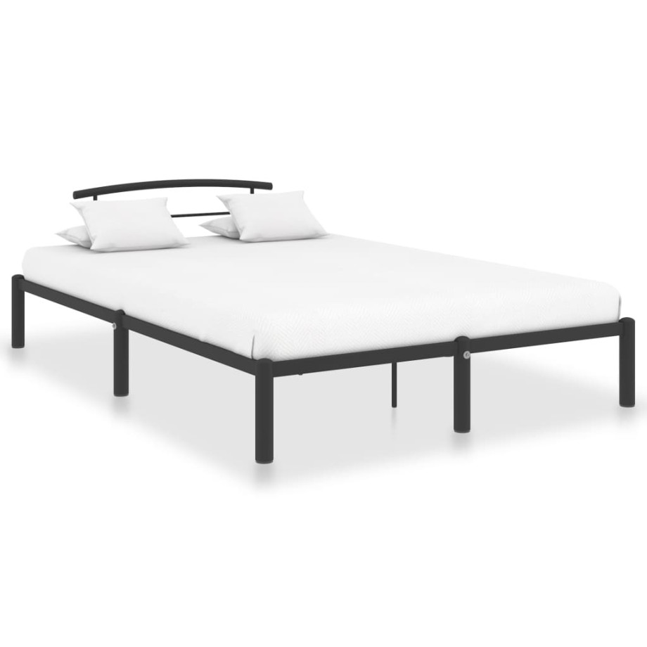 vidaXL Bedframe metaal zwart 120x200 cm afbeelding 1