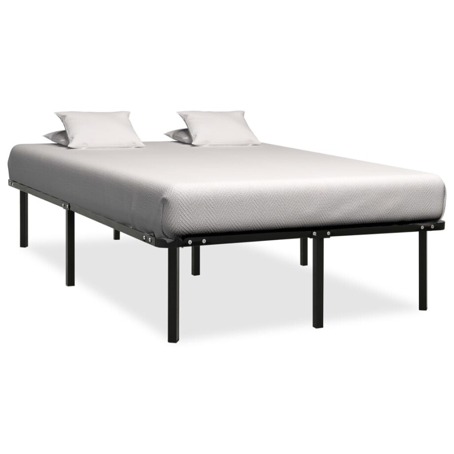 vidaXL Bedframe metaal zwart 140x200 cm afbeelding 1