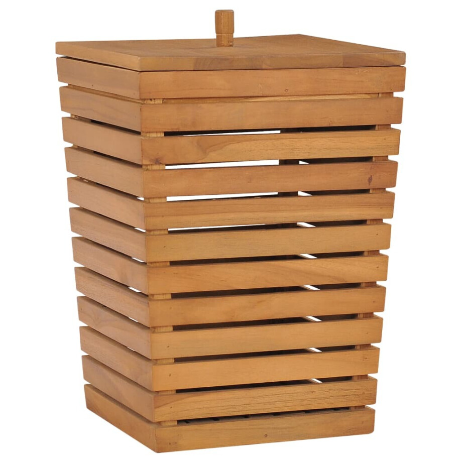 vidaXL Wasmand 30x30x45 cm massief teakhout afbeelding 1