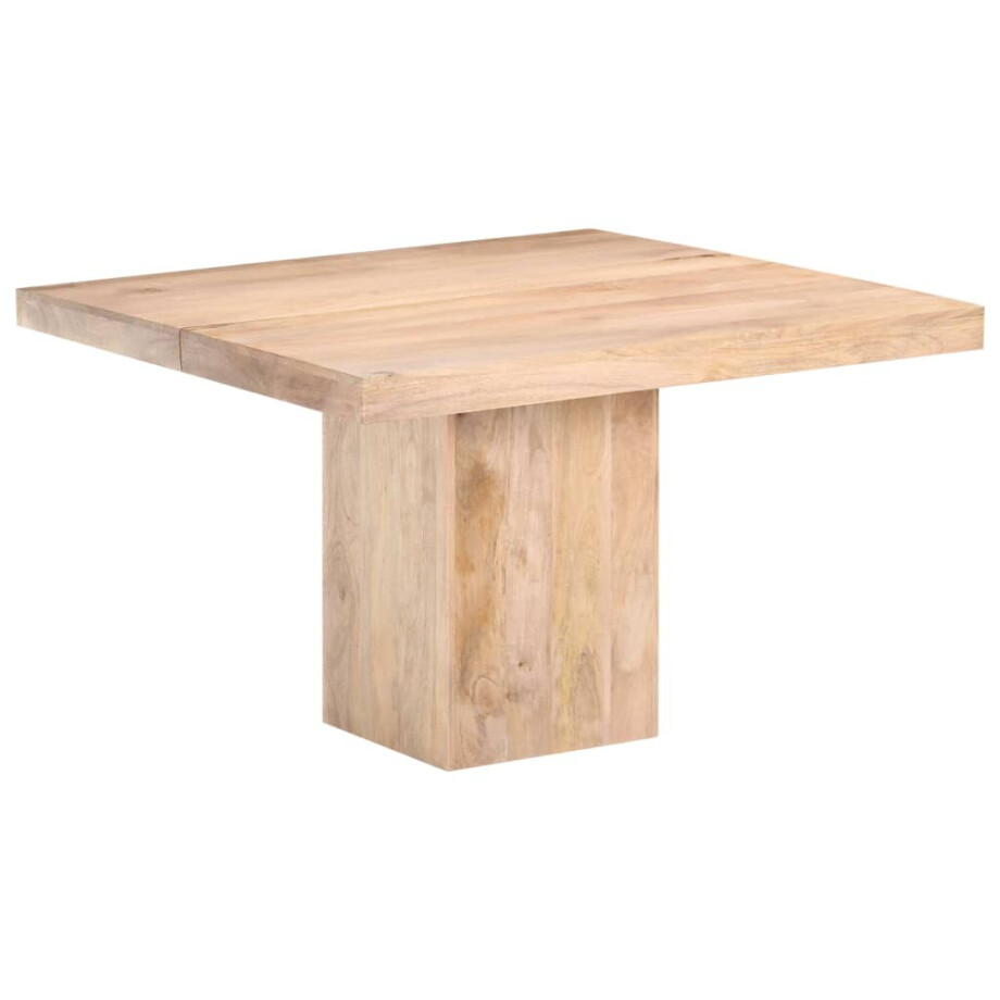 vidaXL Eettafel 120x120x77 cm massief mangohout afbeelding 1
