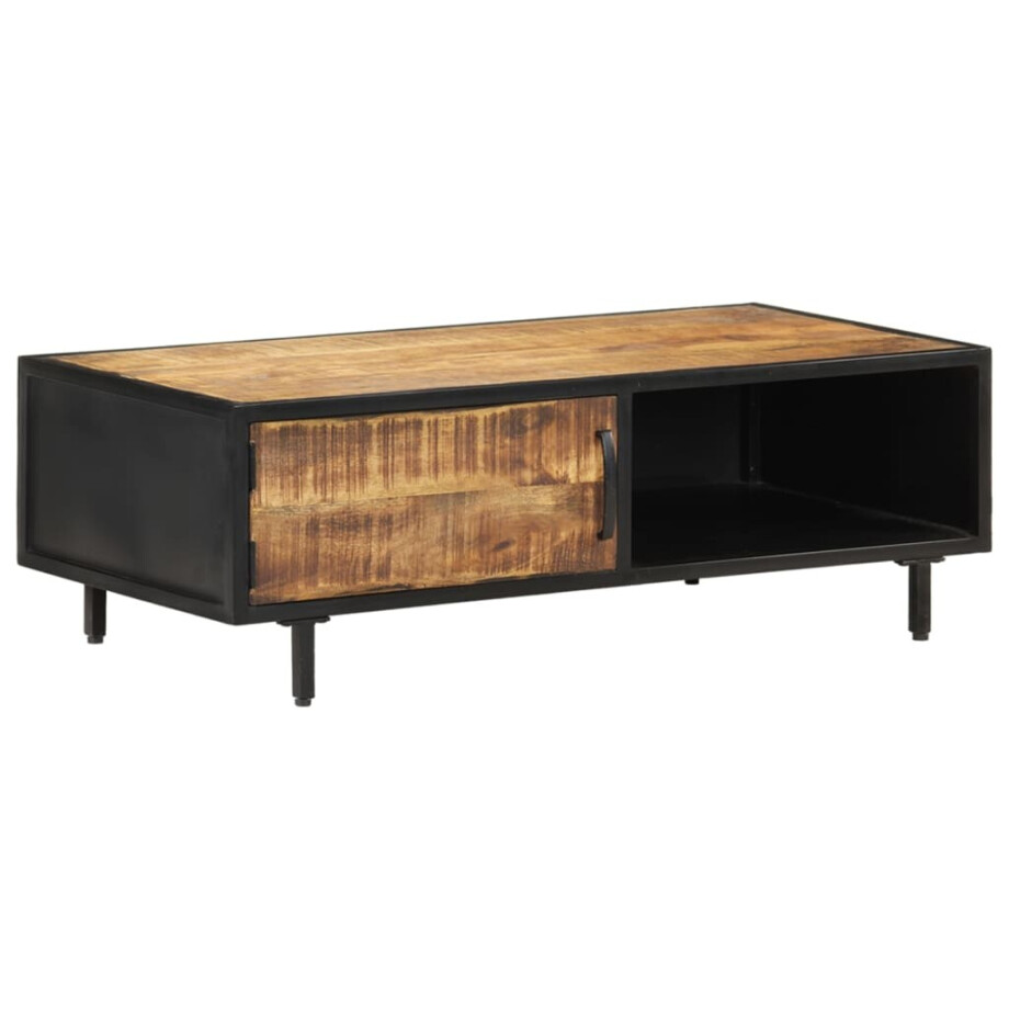 vidaXL Salontafel 105x50x35 cm ruw mangohout vidaXL Salontafel 105x50x35 cm ruw mangohout afbeelding 1