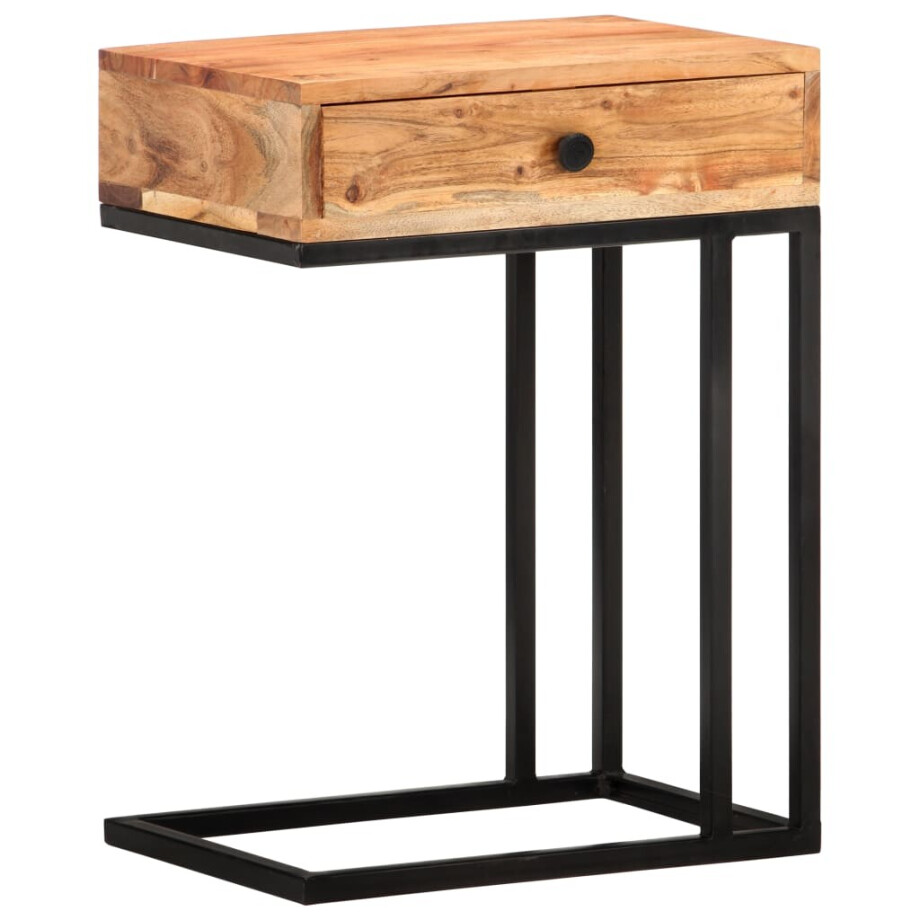 vidaXL Bijzettafel U-vormig 45x30x61 cm massief acaciahout vidaXL Bijzettafel U-vormig 45x30x61 cm massief acaciahout afbeelding 1