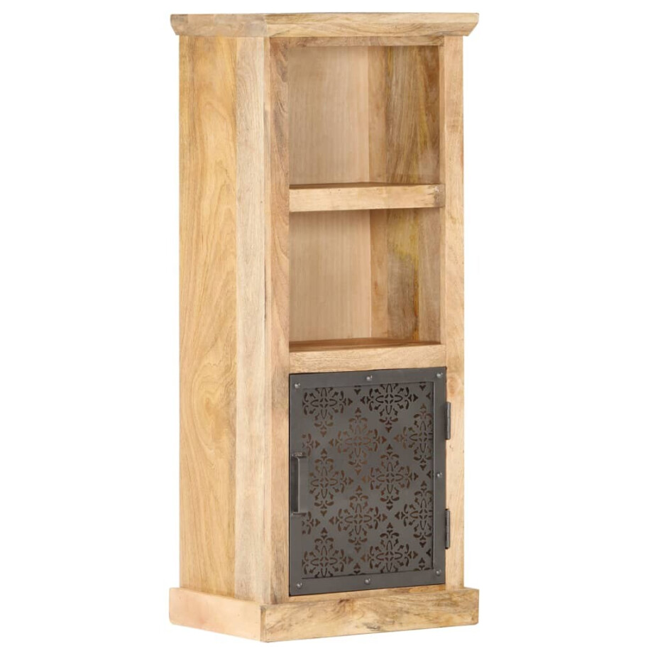 vidaXL Hoge kast met deur 45x32x110 cm massief mangohout afbeelding 1