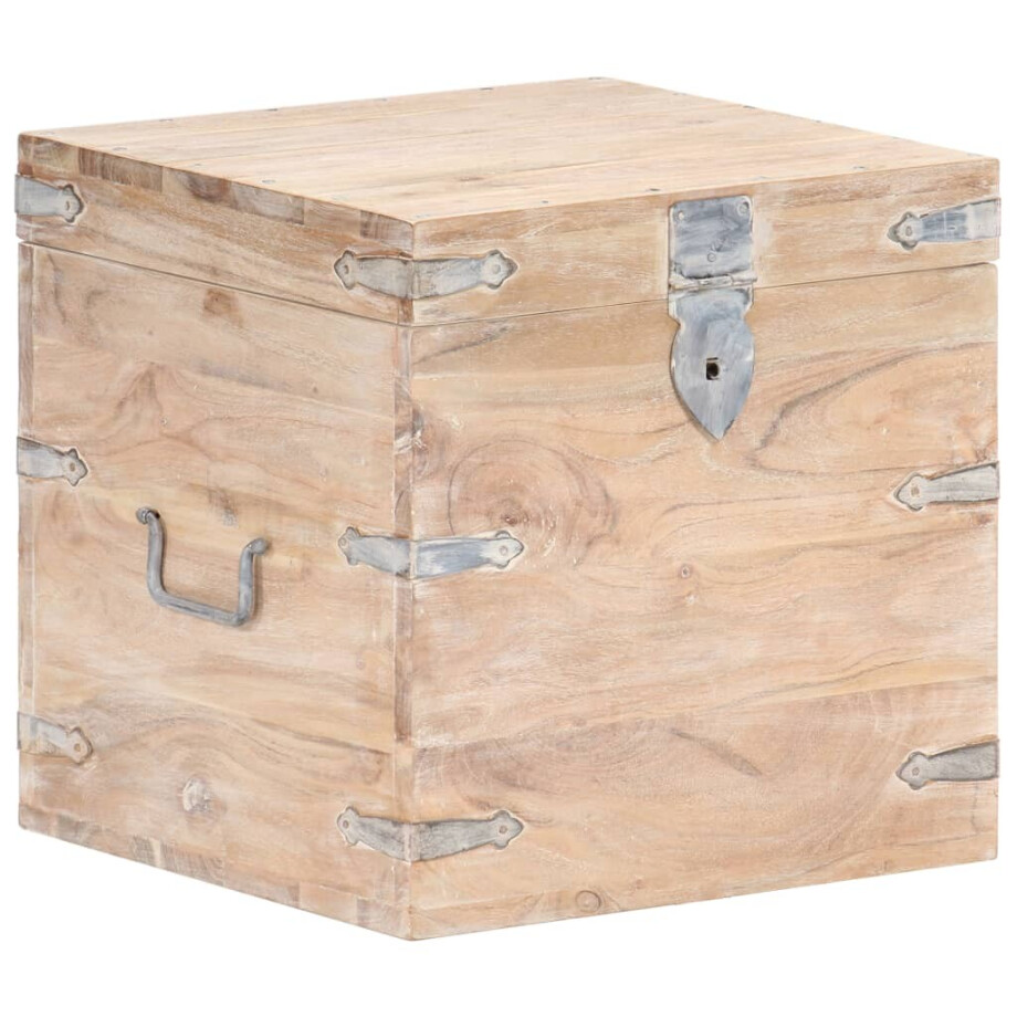 vidaXL Opbergkist 40x40x40 cm massief acaciahout afbeelding 1