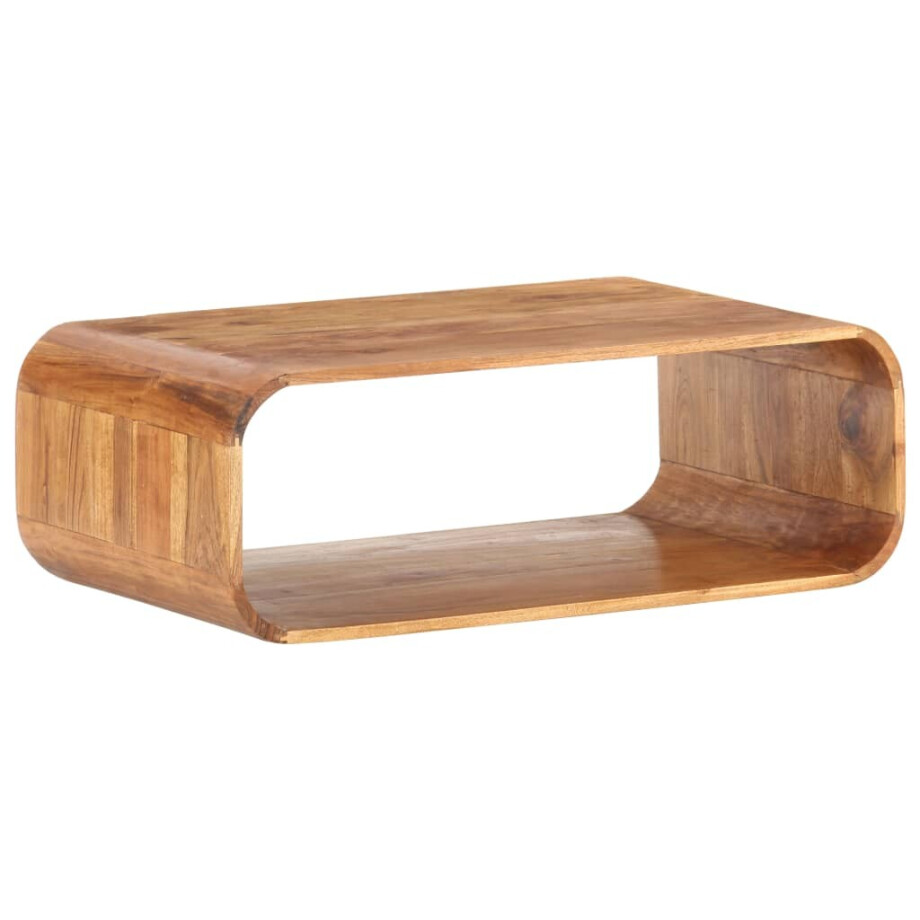 vidaXL Salontafel 90x50x30 cm massief acaciahout afbeelding 1