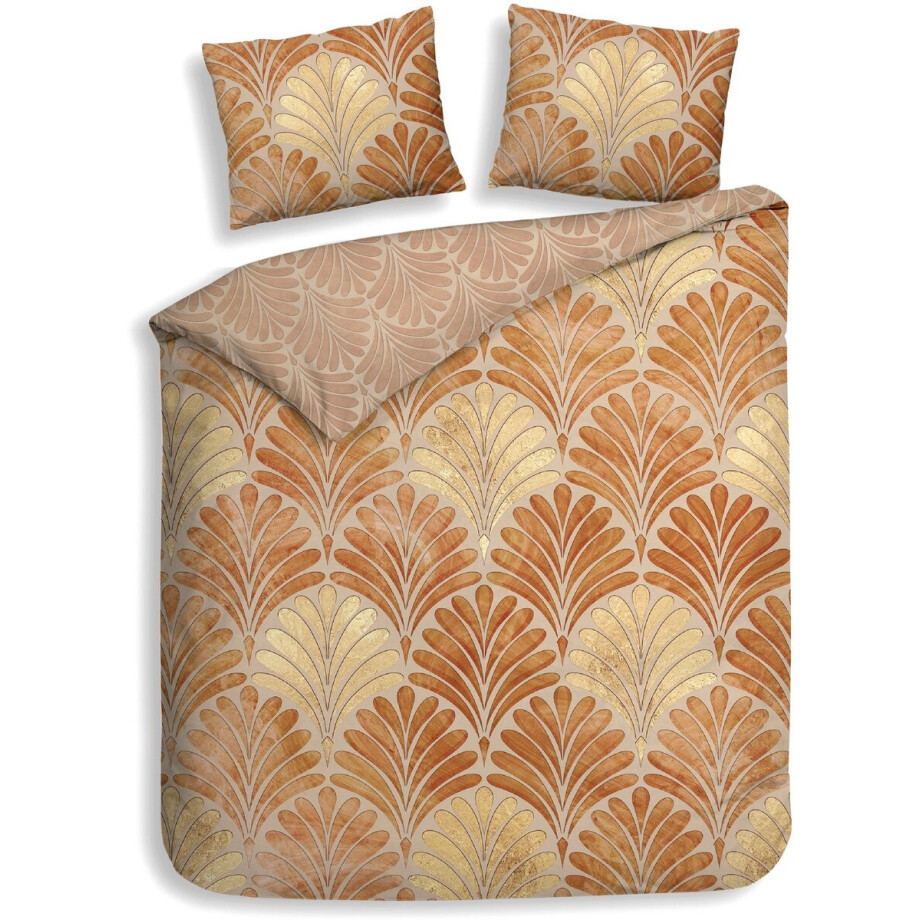 Heckettlane Elif Dekbedovertrek - Tweepersoons - 200x200/220 cm - Orange afbeelding 1