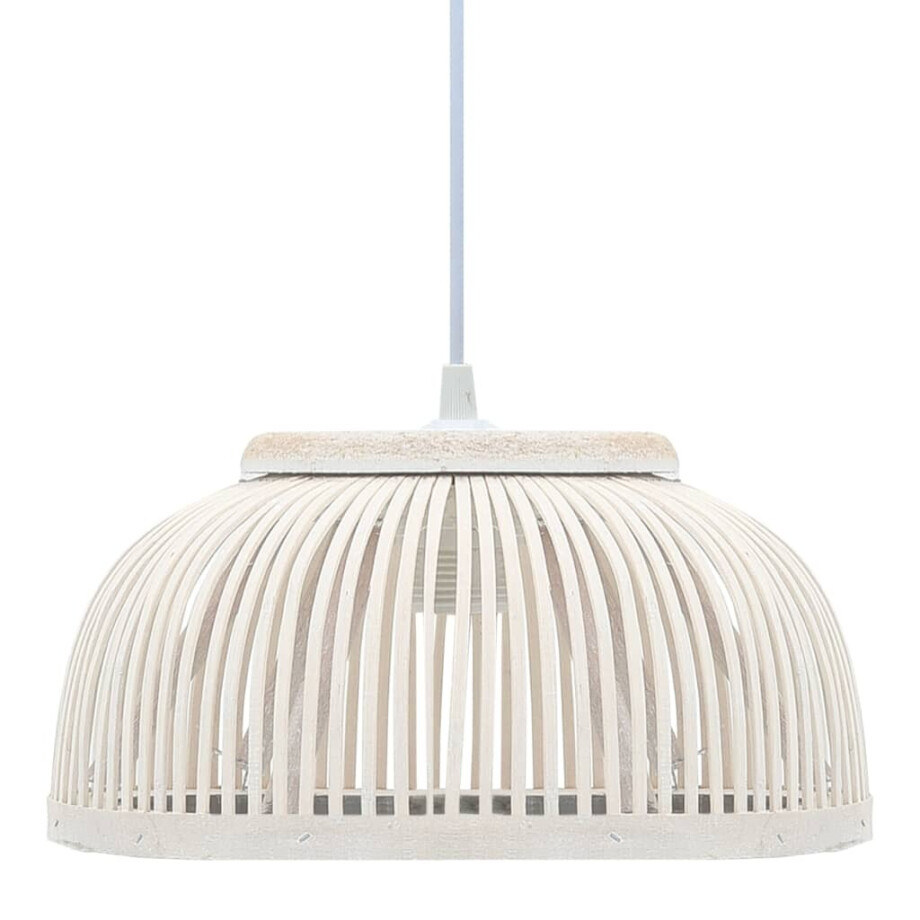 vidaXL Hanglamp halfrond 40 W E27 34x14,5 cm bamboe afbeelding 1