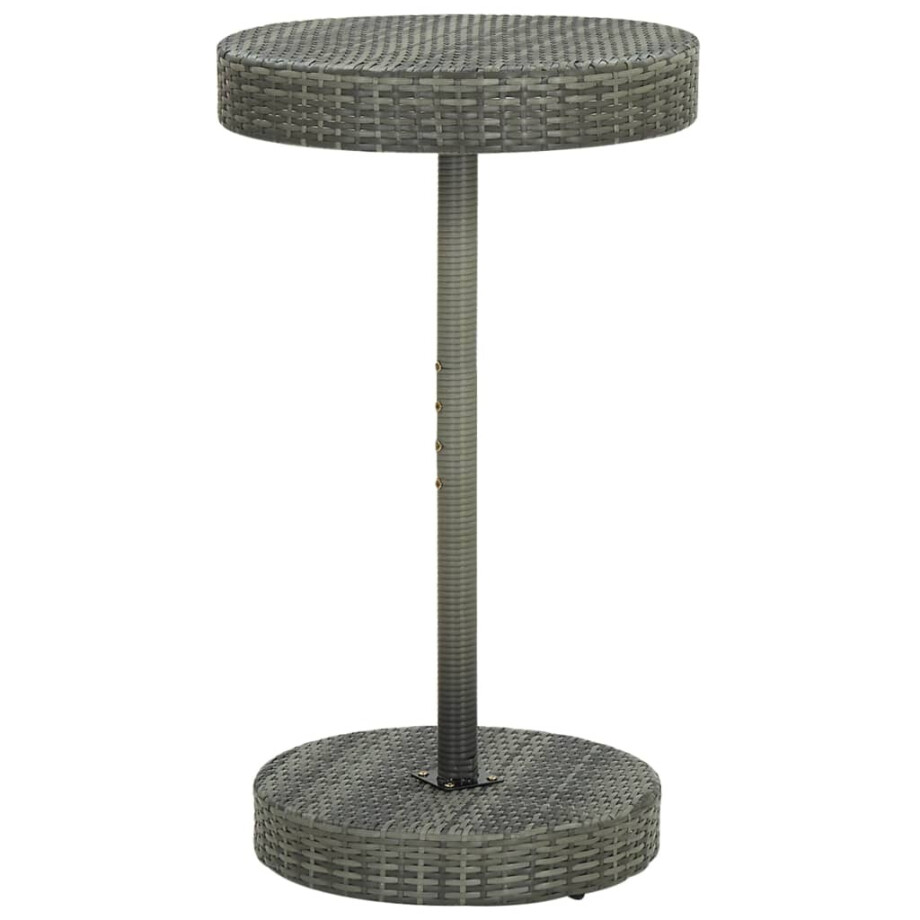 vidaXL Tuintafel 60,5x106 cm poly rattan grijs afbeelding 1