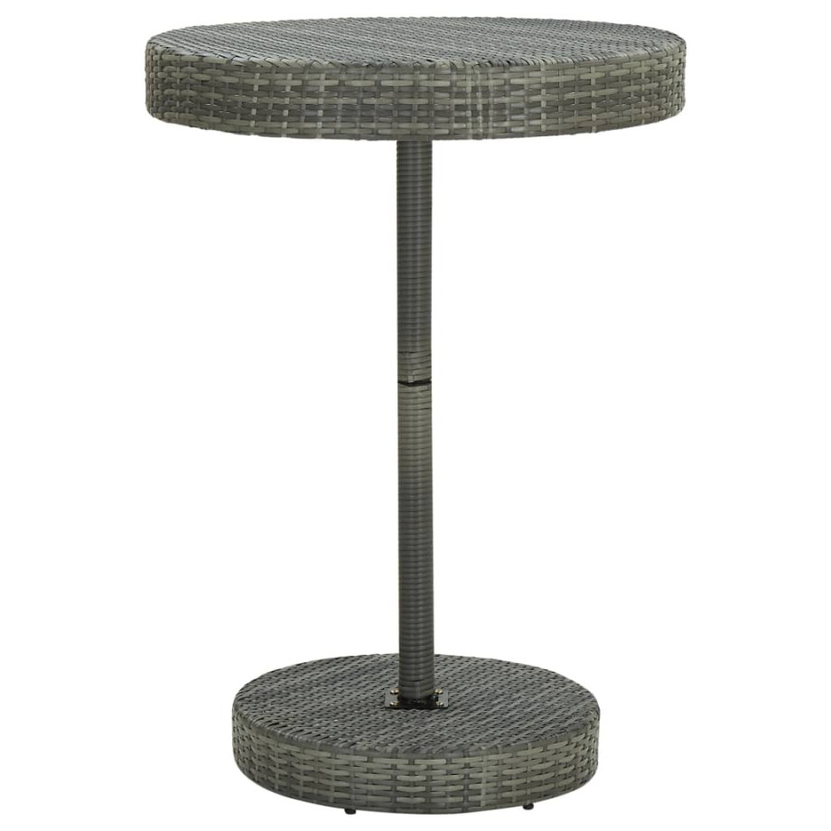 vidaXL Tuintafel 75,5x106 cm poly rattan grijs afbeelding 1