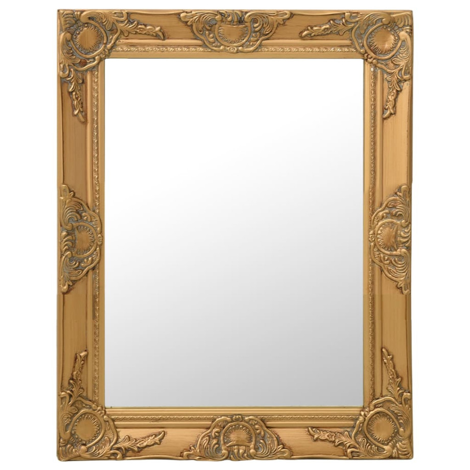 vidaXL Wandspiegel barok stijl 50x60 cm goudkleurig afbeelding 1