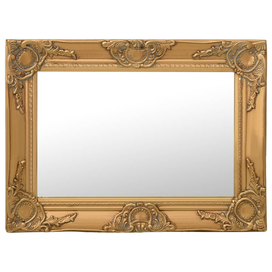 vidaXL Wandspiegel barok stijl 60x40 cm goudkleurig afbeelding 1
