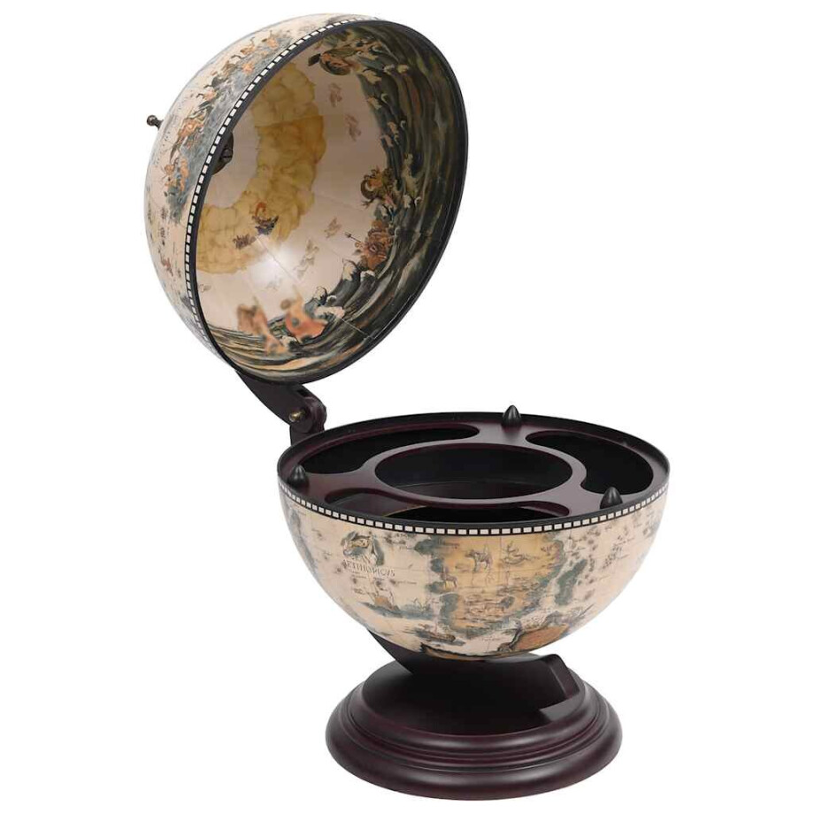 vidaXL Globebar tafelmodel eucalyptushout wit vidaXL Globebar tafelmodel eucalyptushout wit afbeelding 1