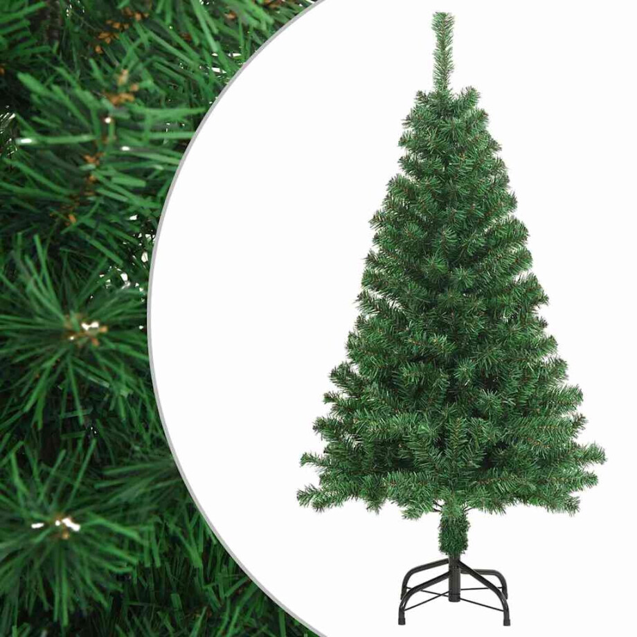 vidaXL Kunstkerstboom met dikke takken 150 cm PVC groen afbeelding 1