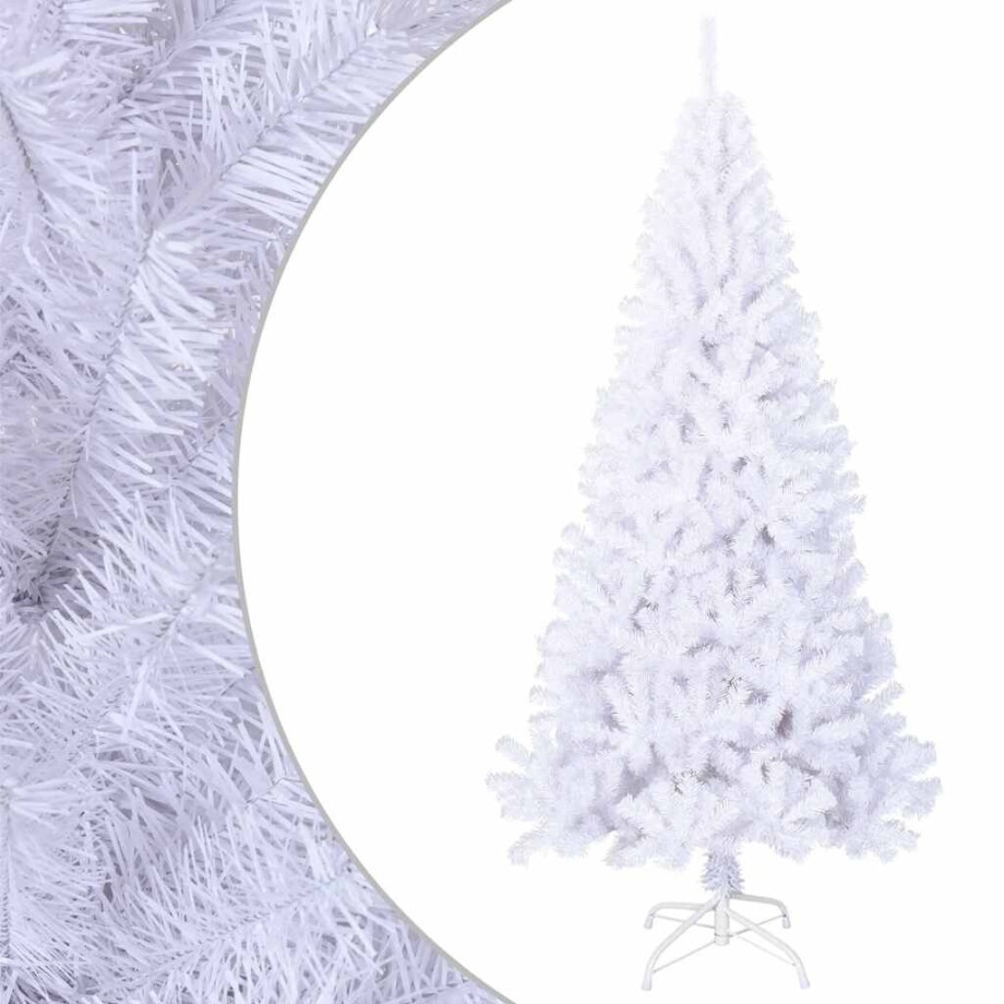 vidaXL Kunstkerstboom met dikke takken 210 cm PVC wit afbeelding 1