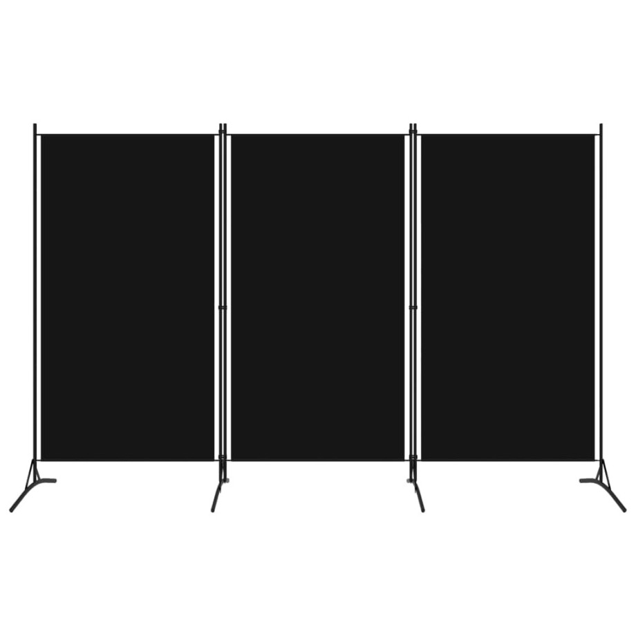vidaXL Kamerscherm met 3 panelen 260x180 cm zwart afbeelding 1