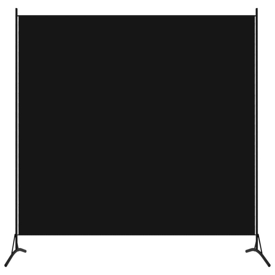 vidaXL Kamerscherm met 1 paneel 175x180 cm zwart afbeelding 1