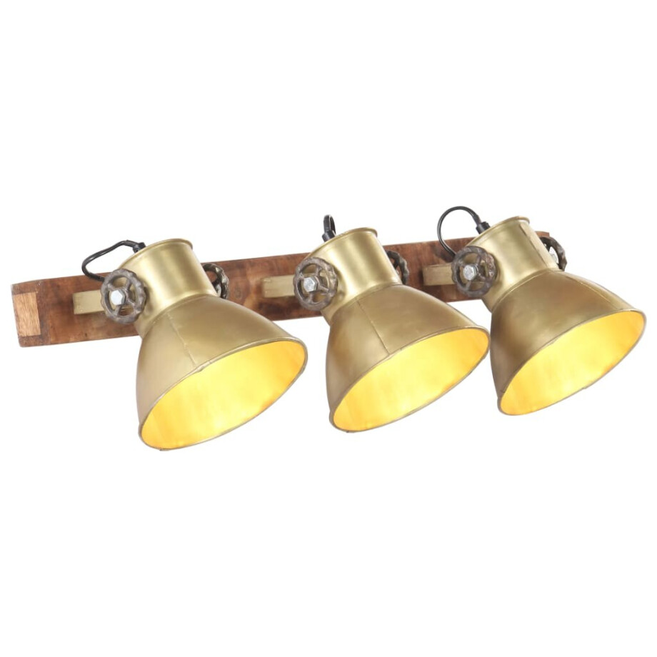 vidaXL Wandlamp industrieel E27 65x25 cm messingkleurig vidaXL Wandlamp industrieel E27 65x25 cm messingkleurig afbeelding 1
