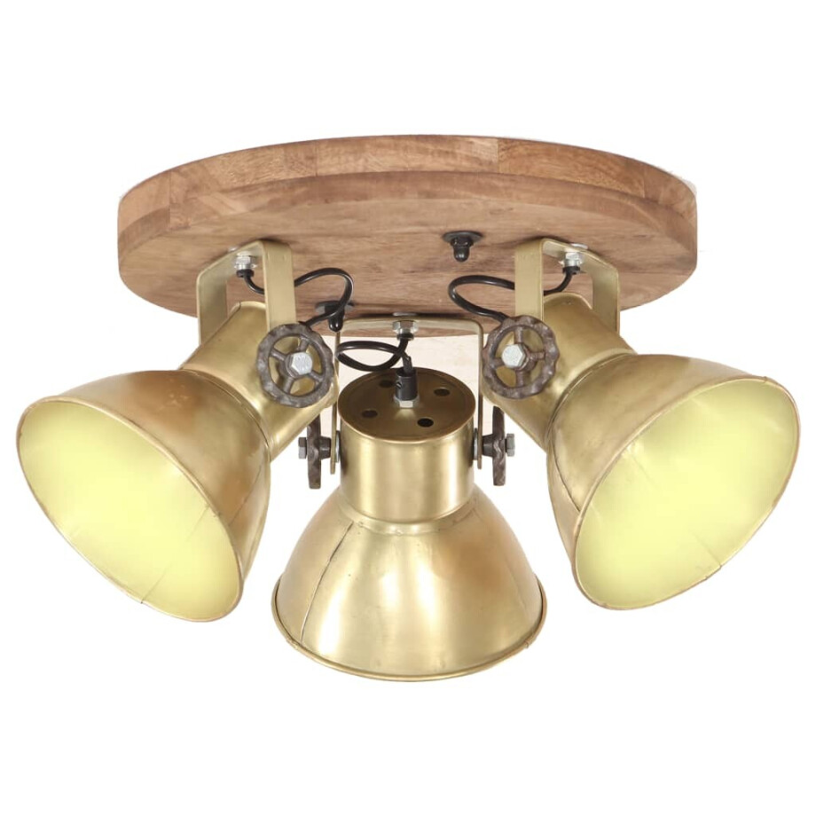 vidaXL Plafondlamp industrieel 25 W E27 42x27 cm messingkleurig vidaXL Plafondlamp industrieel 25 W E27 42x27 cm messingkleurig afbeelding 1