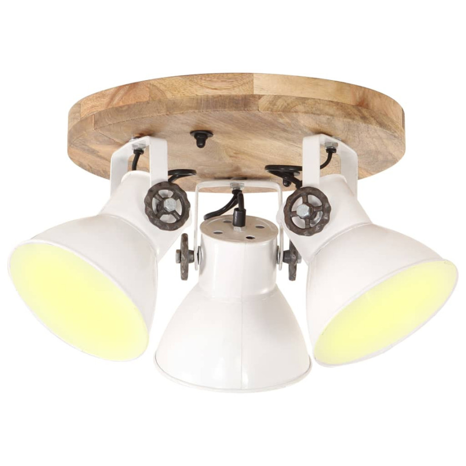 vidaXL Plafondlamp industrieel 25 W E27 42x27 cm wit afbeelding 1