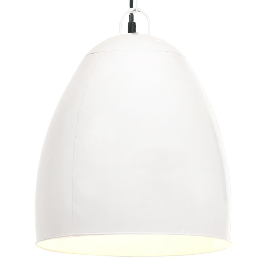 vidaXL Hanglamp industrieel rond 25 W E27 42 cm wit afbeelding 1