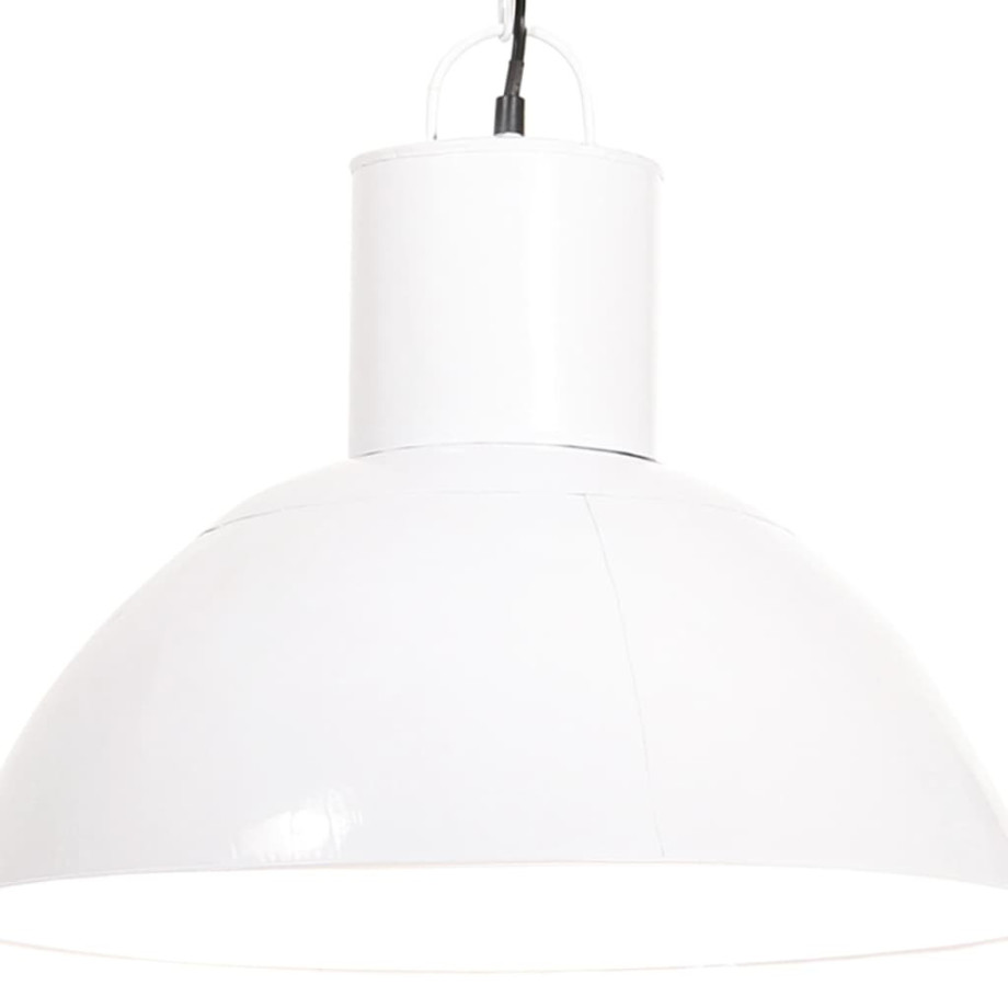 vidaXL Hanglamp rond 25 W E27 48 cm wit afbeelding 1