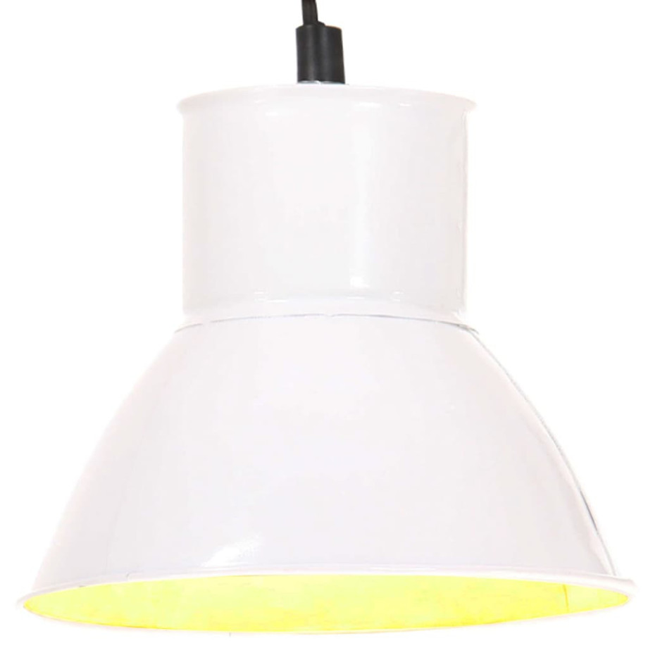 vidaXL Hanglamp rond 25 W E27 48 cm wit afbeelding 1