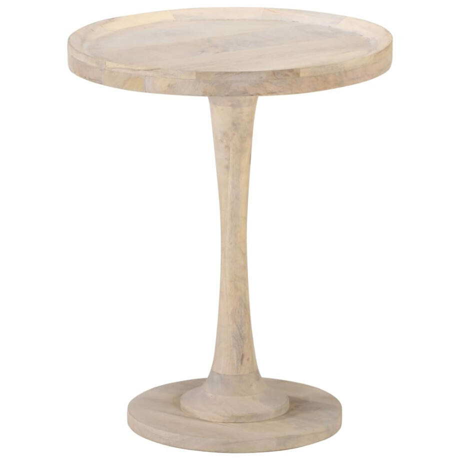 vidaXL Bijzettafel Ø60x75 cm massief mangohout afbeelding 1