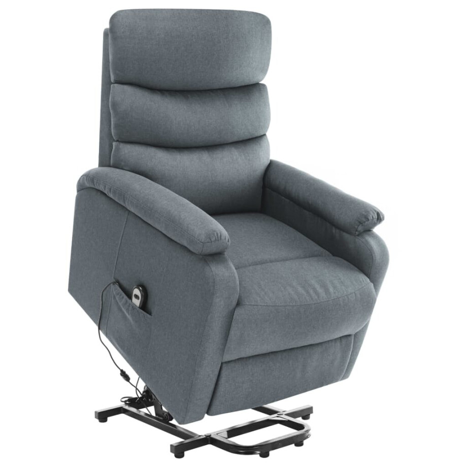 vidaXL Sta-op-massagestoel stof lichtgrijs vidaXL Sta-op-massagestoel stof lichtgrijs afbeelding 1