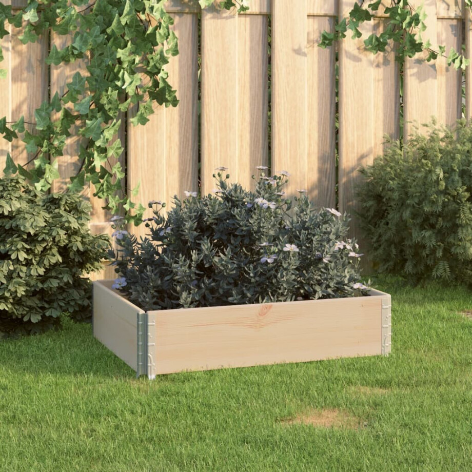 vidaXL Plantenbak verhoogd 60x80 cm massief grenenhout afbeelding 1