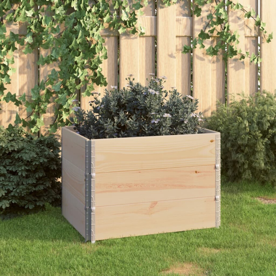 vidaXL 3 st Plantenbakken verhoogd 60x80 cm massief grenenhout vidaXL 3 st Plantenbakken verhoogd 60x80 cm massief grenenhout afbeelding 1