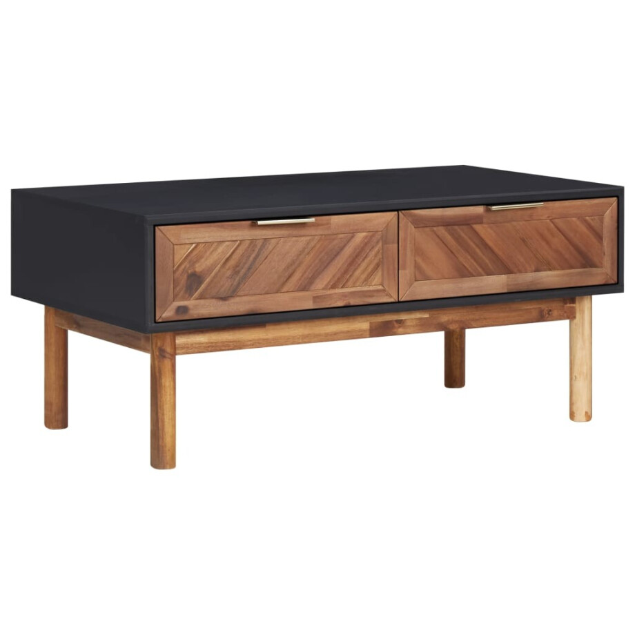 vidaXL Salontafel 90x50x40 cm massief acaciahout en MDF vidaXL Salontafel 90x50x40 cm massief acaciahout en MDF afbeelding 1