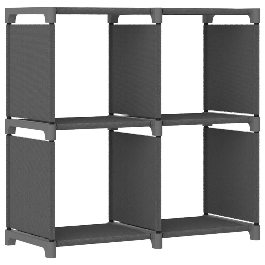 vidaXL Kast met 4 vakken 69x30x72,5 cm stof grijs vidaXL Kast met 4 vakken 69x30x72,5 cm stof grijs afbeelding 1
