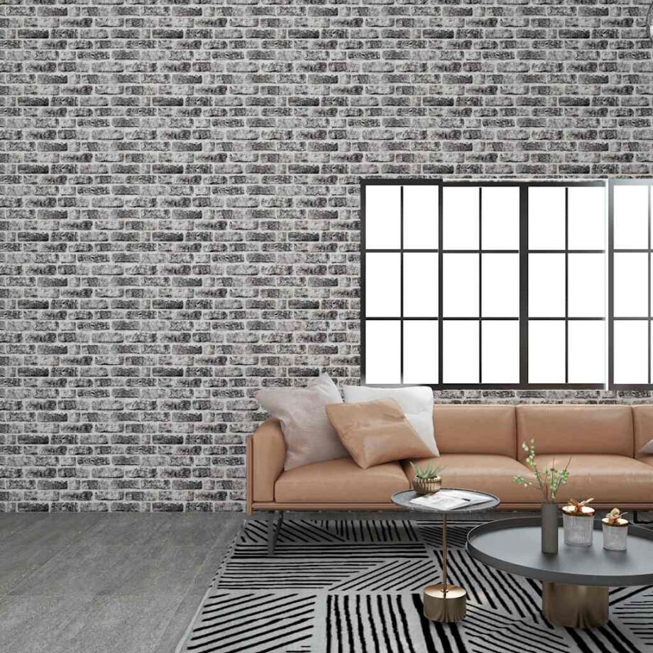 vidaXL 11 st Wandpanelen 3D donkergrijze baksteen EPS afbeelding 1