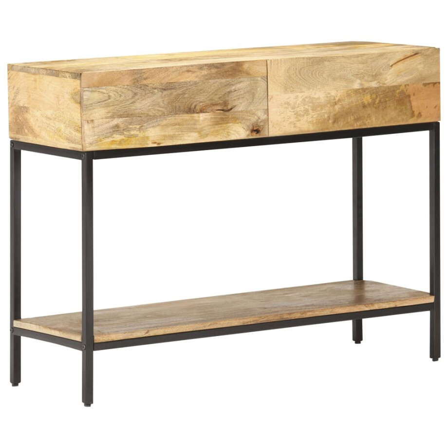 vidaXL Wandtafel 100x35x76 cm massief mangohout vidaXL Wandtafel 100x35x76 cm massief mangohout afbeelding 1