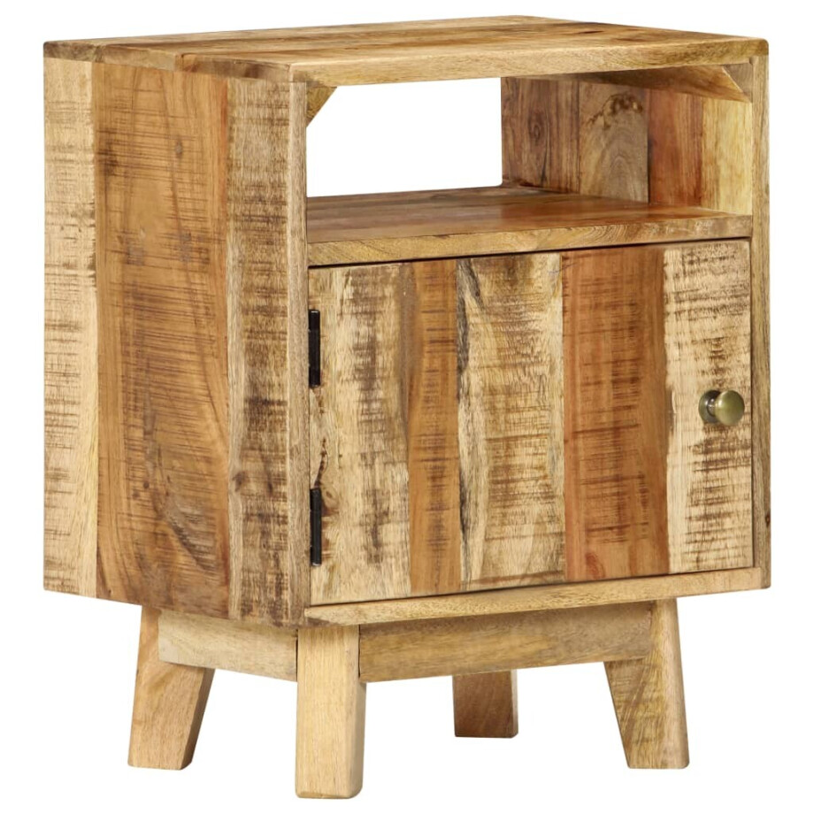 vidaXL Nachtkastje 40x30x50 cm ruw mangohout vidaXL Nachtkastje 40x30x50 cm ruw mangohout afbeelding 1