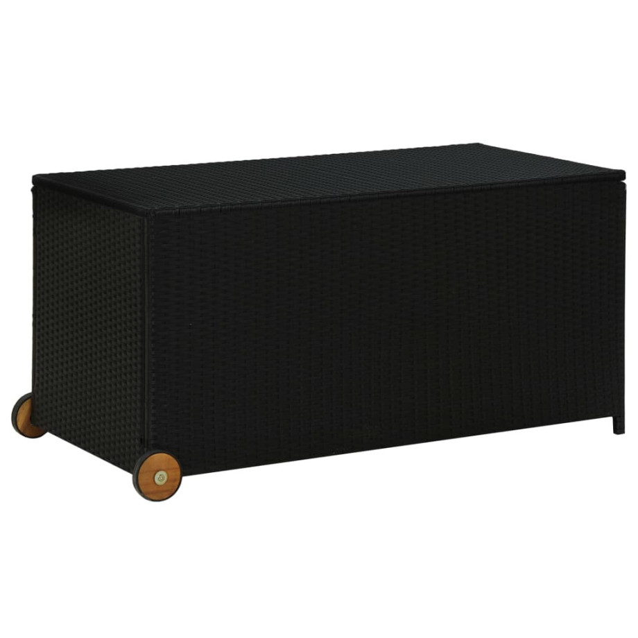 vidaXL Tuinbox 120x65x61 cm poly rattan zwart afbeelding 1