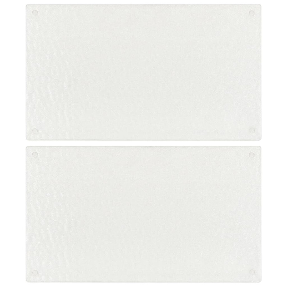 vidaXL Snijplanken 2 st met transparant bubbelpatroon gehard glas afbeelding 1