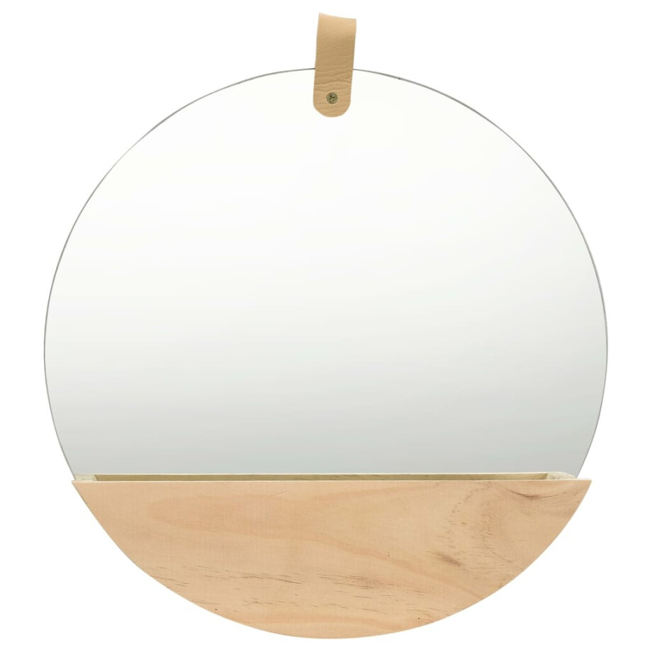 vidaXL Wandspiegel 35 cm massief grenenhout afbeelding 1