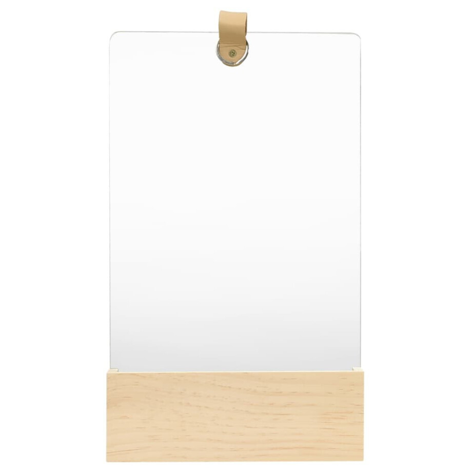 vidaXL Wandspiegel 23x29,5 cm massief grenenhout afbeelding 1