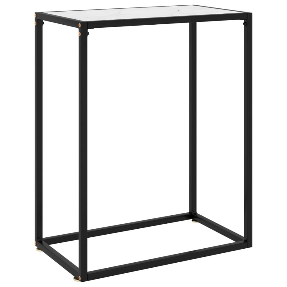 vidaXL Wandtafel 60x35x75 cm gehard glas wit vidaXL Wandtafel 60x35x75 cm gehard glas wit afbeelding 1