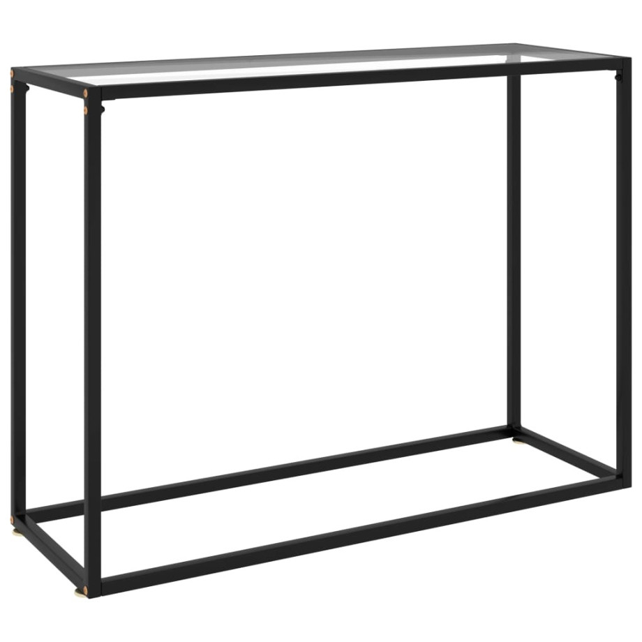 vidaXL Wandtafel 100x35x75 cm gehard glas transparant afbeelding 1