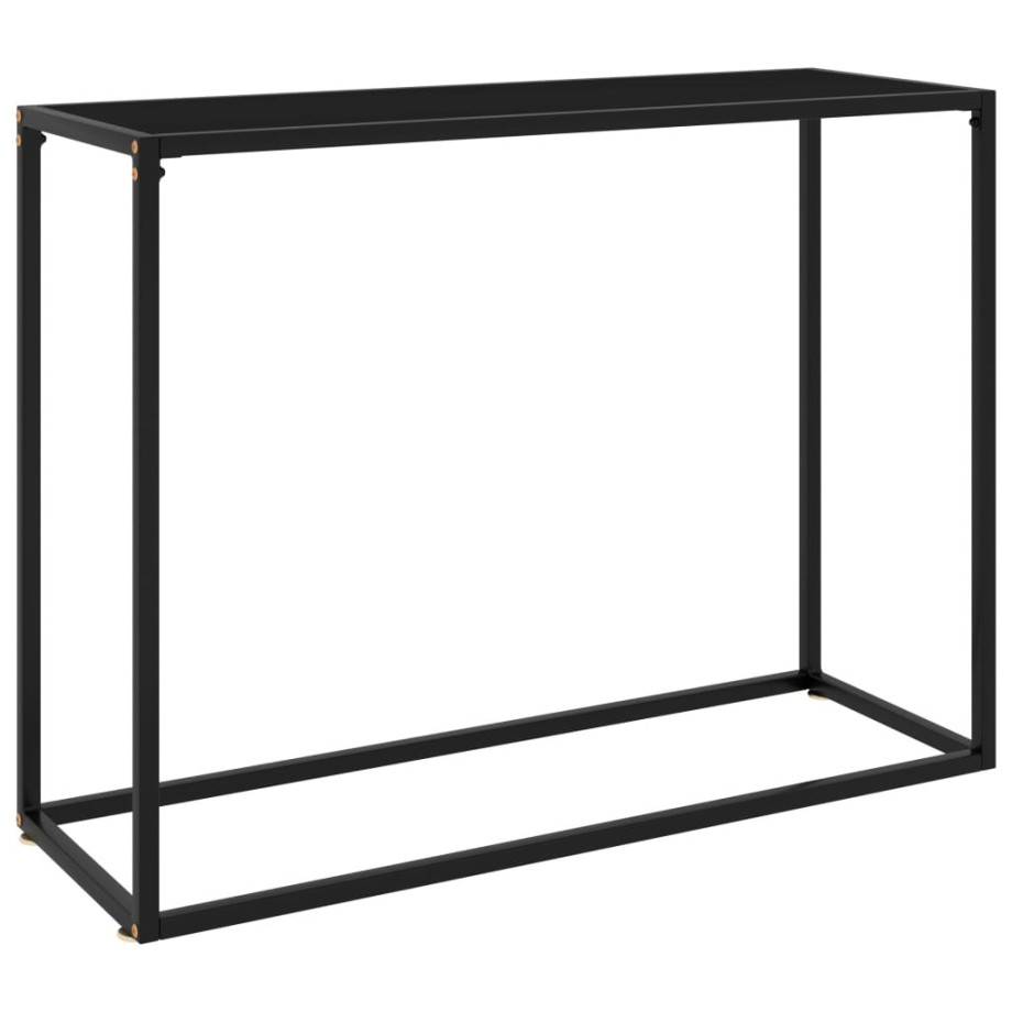 vidaXL Wandtafel 100x35x75 cm gehard glas zwart afbeelding 1