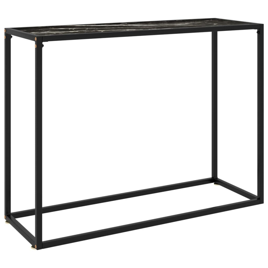 vidaXL Wandtafel 100x35x75 cm gehard glas zwart vidaXL Wandtafel 100x35x75 cm gehard glas zwart afbeelding 1